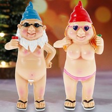 Gnomes Naughty Naked Funny Gift Statue Decor Nudist Garden Nude Statuary