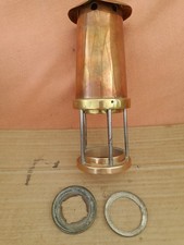 VINTAGE BRASS AND COPPER MINERS LAMP PARTS ,SPARE PARTS .