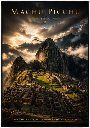 Machu picchu wall print gift - gift,