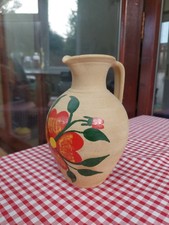 Pottery Hand Painted Pitcher Water Jug
