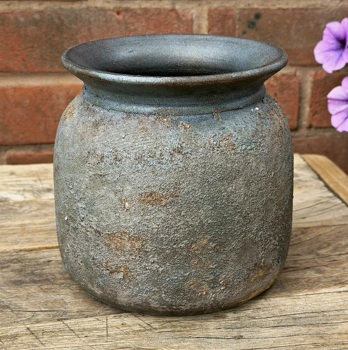 Grey black textured ceramic - black,