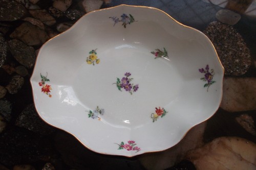 Antique meissen china lobed - antique,
