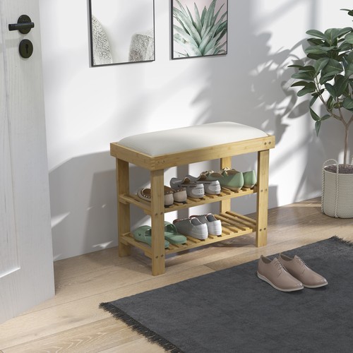Bamboo shoe storage bench - shoe,
