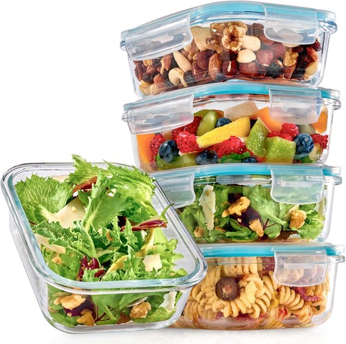 500ml glass food storage - 4x,