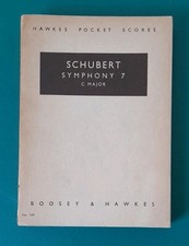 Schubert Symphony 7 C Major Hawkes Pocket Score 243 with Analysis & Transposing 