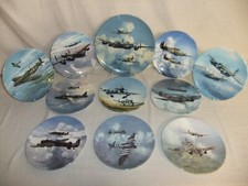 Coalport - REACH FOR THE SKY - vintage aeroplanes collector plates - 4F1A #