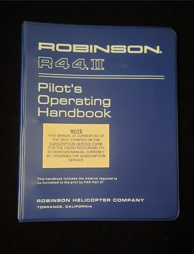 R44ii robinson helicopter poh - robinson,