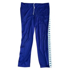 Vintage Kappa Tracksuit Bottoms 90s Retro Tape Logo Blue Mens Large