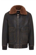 Men's Brown Leather Aviator