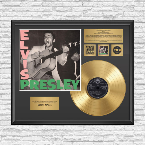 Gold plated vinyl elvis - gold,