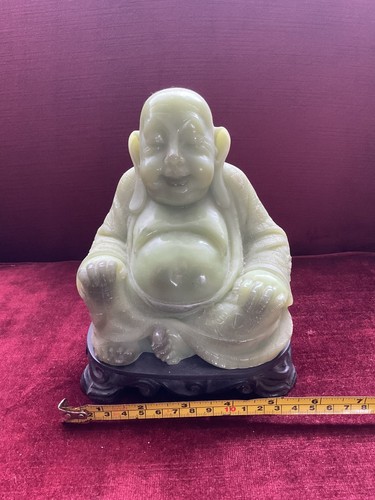 Laughing buddha statue black - buddha,