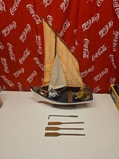 Vintage Hanah Wooden Model Fishing Boat House Clearance Item 