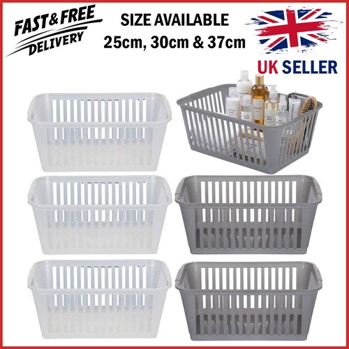 Plastic coloured handy basket - plastic,