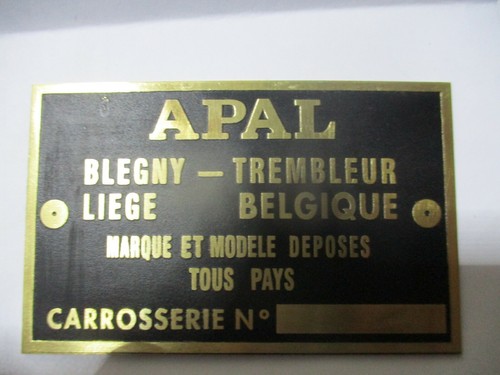 Nameplate apal buggy kitcar - apal,