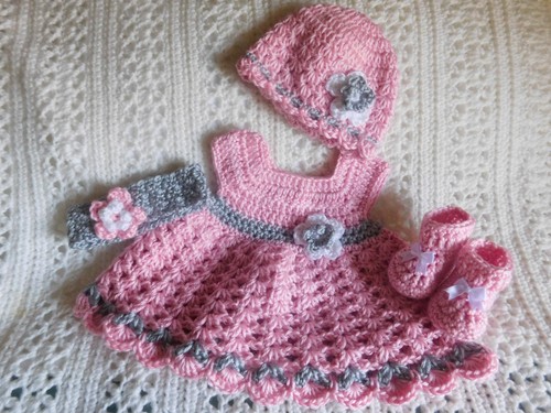 Crochet handmade baby dress - crochet,