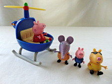 PEPPA PIG, EMILY ELEPHANT, PEDRO PONY & GEORGE FIGURES WITH HELICOPTER
