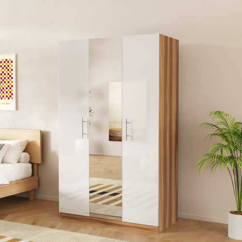 Wardrobe door with - with, mirror