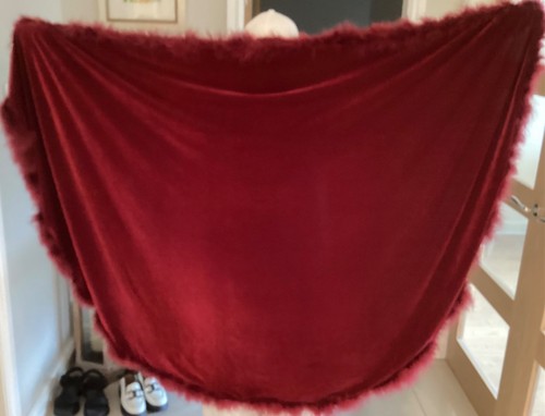 Dents red velvet cape - , real