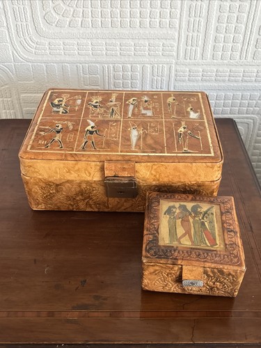 Two vintage egyptian - vintage, leather