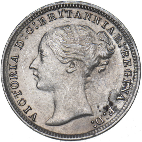 1876 threepence victoria - threepence,