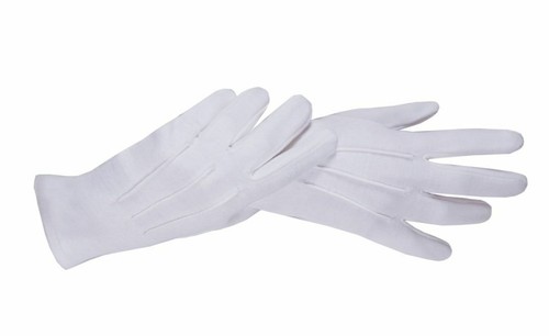 Unisex white gloves - white,