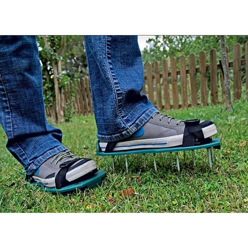 Lawn aerating spiked - shoes, |