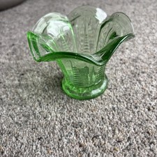 Vintage Green Glass Small Posy