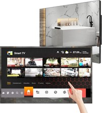 SOULACA 27 INCH SMART LED MIRROR TV BATHROOM WATERPROOF WIFI BLUETOOTH SPEAKER