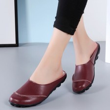 Women Leather Hollowed Loafers