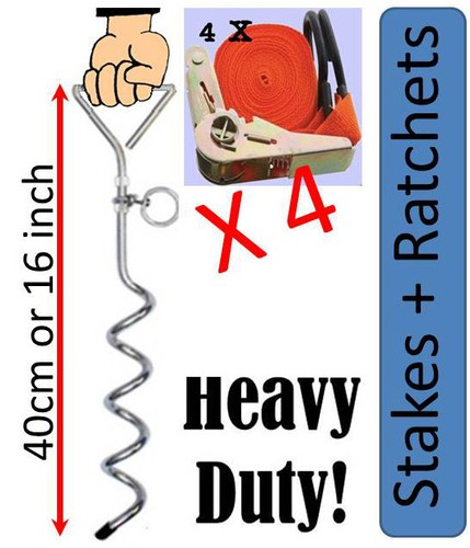 Tie down anchor strap - strap, pegs