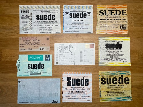 Suede concert ticket stub - suede,