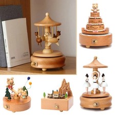 Wooden Carousel Music Box Wind