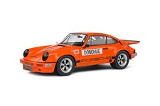 Zoom SOLIDO 1:18 Scale Diecast, Porsche 911 IROC 1974 Daytona Follmer #1, Orange