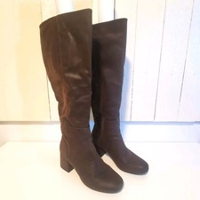 ELOQUII Plus  Wide Width  Women's Knee Length Boots Heel Chocolate Brown