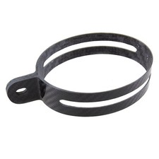 Lextek Carbon Fibre Exhaust Silencer Strap Oval Metal Black Street Motorcycle