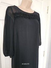 M&S Black Dress Semi Sheer