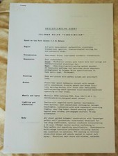 Coleman Milne Sandringham Ford Sierra Estate LWB Specification A4 Sheets 