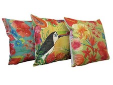 Tropical Bird Linen Cushions