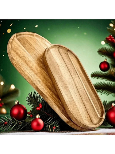 Natural wooden serving tray - serving,