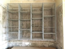 Vintage Steel  Wire Mesh Pigeon Holes  - adjustable shelves