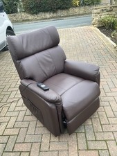 Brown Leather Power Recliner Armchair Electric Recliner Chair