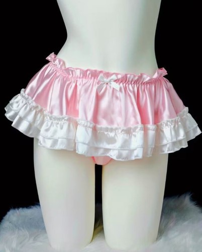 Women pink satin ruffle - women, skirt