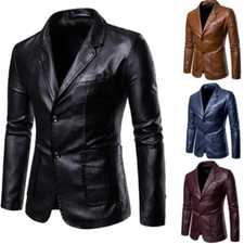 Autumn Men's Faux Leather Suit