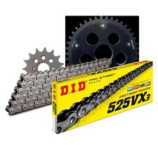 DID Motorcycle Chain Set Stealth Edge 525VX3 Endless Black