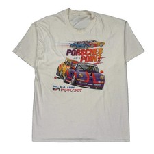Sears Point Raceway Porsche Single Stitch T-Shirt - XL White Cotton