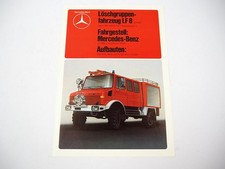 Brochure Mercedes Benz Unimog U1300L Fire Engine LF8 1979