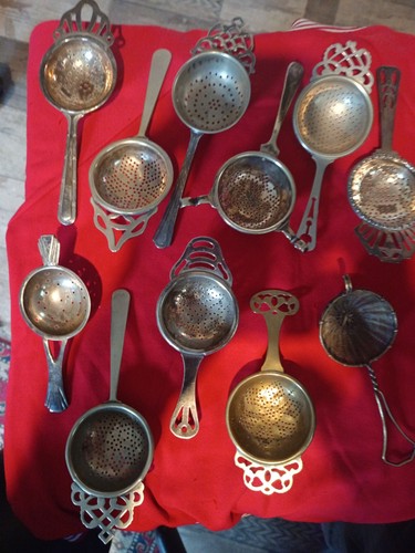 Vintage tea strainers - 11,