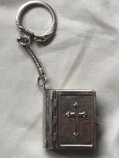 Holly Bible Vintage Miniature Charm Sterling Silver? KeyRing  