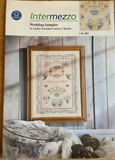 Personalised wedding sampler CROSS STITCH CHART cherub Intermezzo Coats CSL 007