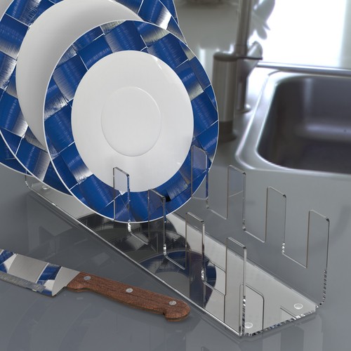 Kitchen plate holder rack - plate,